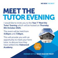 Year 7 - Meet the Tutor Evening